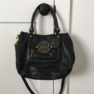 Tory Burch black leather handbag/crossbody